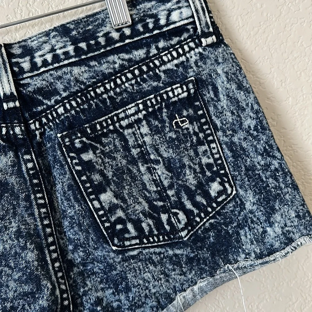 rag & bone Acid Wash Cutoff Denim Shorts Size 25